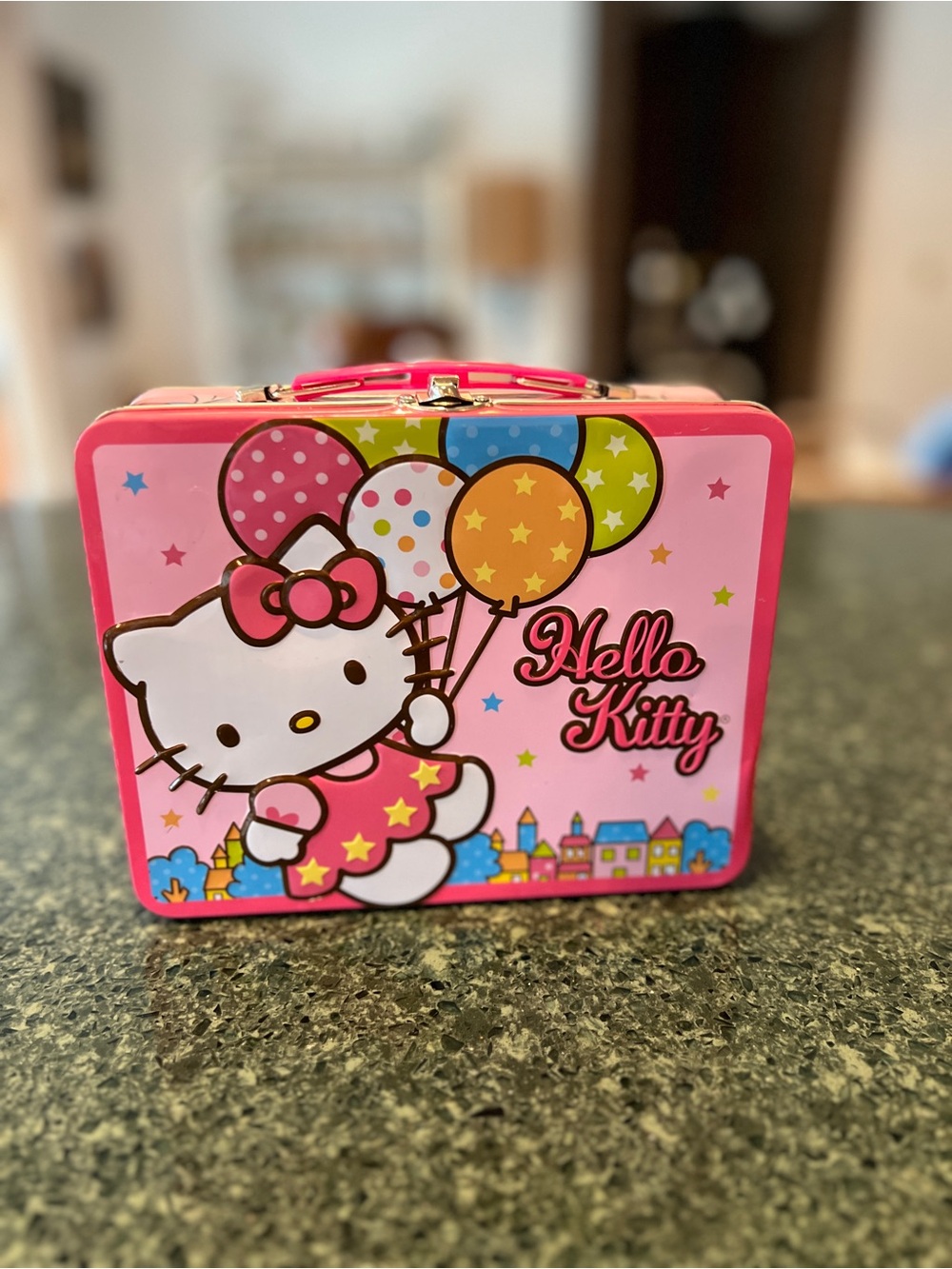Sanrio Hello Kitty metal tin lunch box 2010